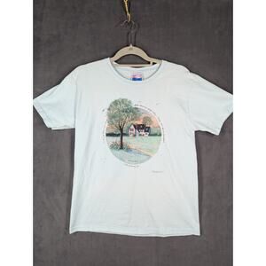 Hanes Her Way Women’s Medium Blue Loving You Home T-Shirt VTG